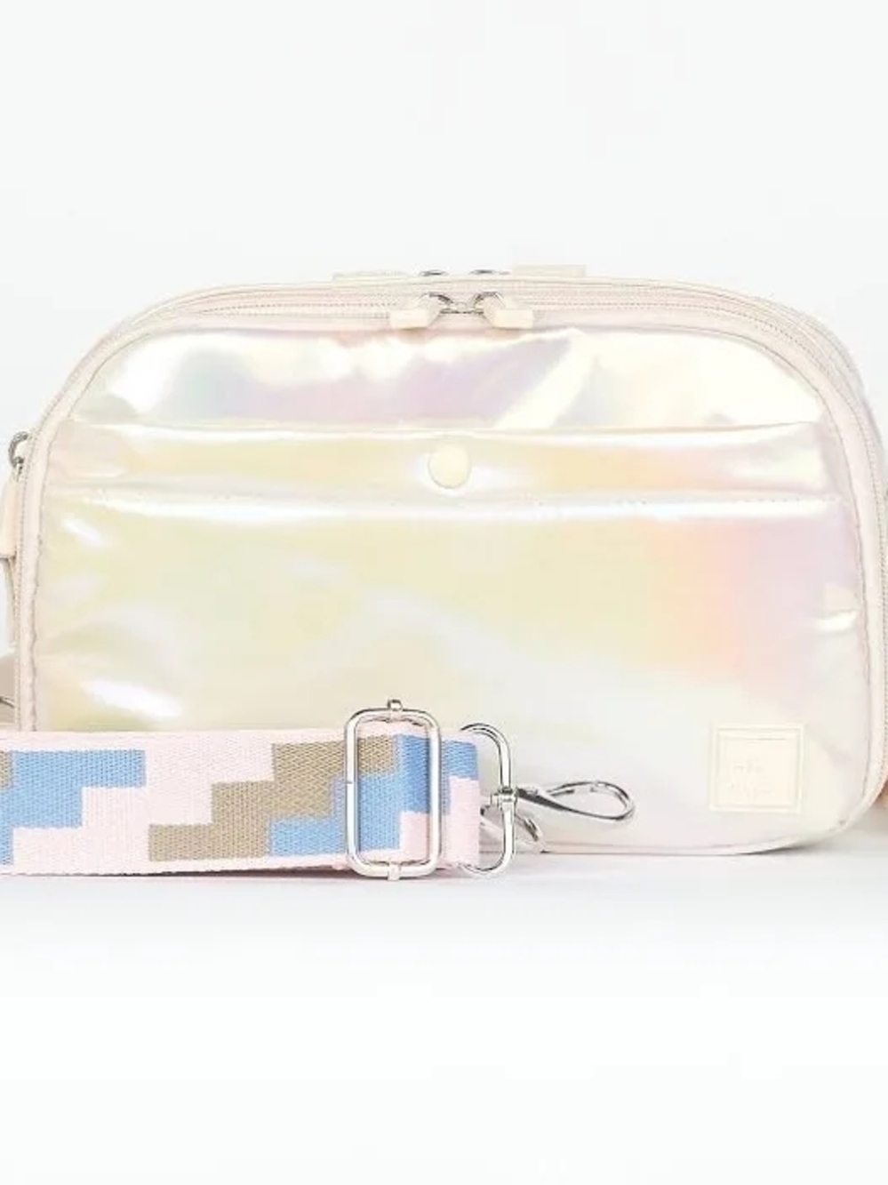 Iridescent Shimmer Crossbody Convertible Bag